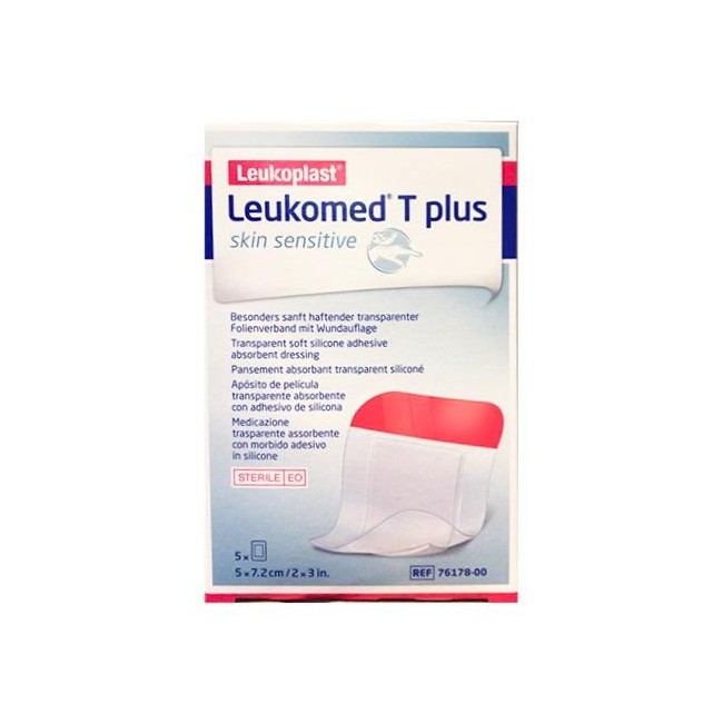 Leukomed T Plus Skin Sensitive Medicazione 5x7,2cm 5 Pezzi Leukomed T Plus Skin Sensitive Medicazione 5x7,2cm 5 Pezzi