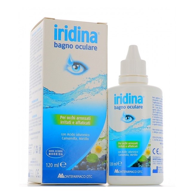 Montefarmaco Iridina bagno oculare idratante e lenitivo 120ml Montefarmaco Iridina bagno oculare idratante e lenitivo 120ml