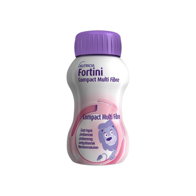 Nutricia Fortini Compact Multi Fibre Fragola 4 Pezzi 125 G Nutricia Fortini Compact Multi Fibre Fragola 4 Pezzi 125 G
