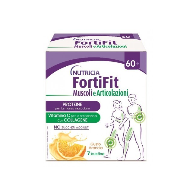Nutricia Fortifit muscoli e ossa arancia integratore 7 bustine Nutricia Fortifit muscoli e ossa arancia integratore 7 bustine