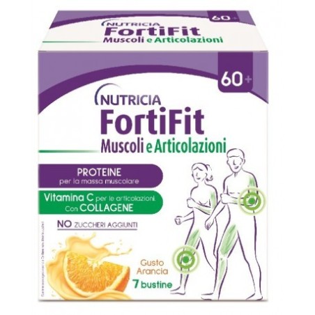 Nutricia Fortifit muscoli e ossa arancia integratore 7 bustine Nutricia Fortifit muscoli e ossa arancia integratore 7 bustine