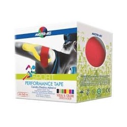 Master-Aid S Performace Tape Rosso in cotone 5cmx5mt