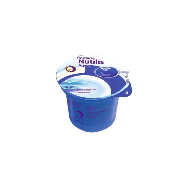 Nutricia Nutilis aqua gel mirtillo per disfagici12x125g Nutricia Nutilis aqua gel mirtillo per disfagici12x125g