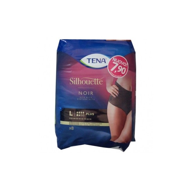 Tena Silhouette noir assorbenti neri taglia L plus 8 pezzi