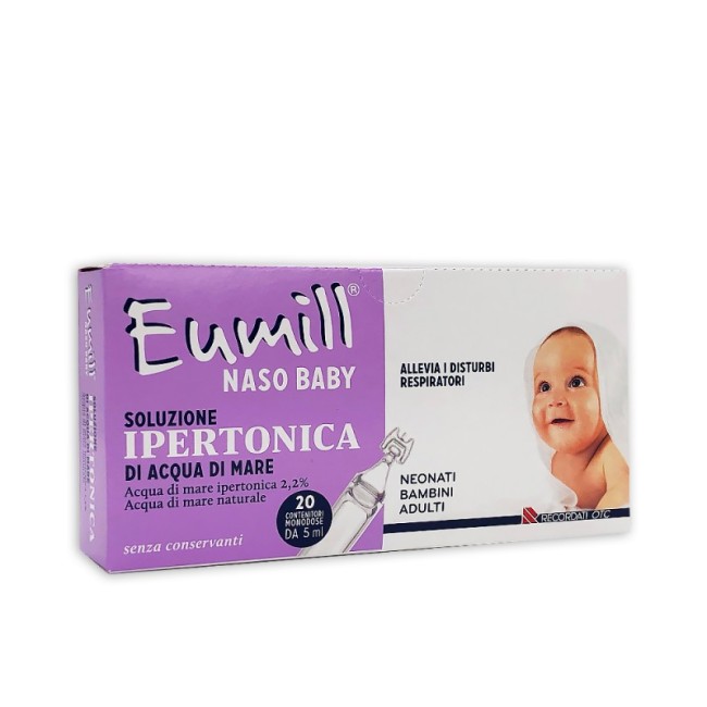 Eumill Naso Baby Soluzione Ipertonica 20 flaconcini monodose Eumill Naso Baby Soluzione Ipertonica 20 flaconcini monodose