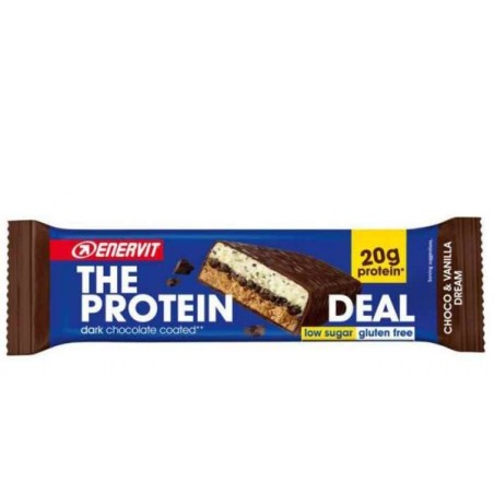 Enervit protein deal barretta cioccolato vaniglia 55 g Enervit protein deal barretta cioccolato vaniglia 55 g