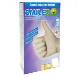 Smilex Guanti in lattice talcato taglia small 100 pezzi