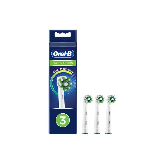 Oral-B CrossAction Testine Di Ricambio Con CleanMaximiser 3 Pezzi Oral-B CrossAction Testine Di Ricambio Con CleanMaximiser 3 Pezzi