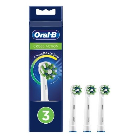 Oral-B CrossAction Testine Di Ricambio Con CleanMaximiser 3 Pezzi Oral-B CrossAction Testine Di Ricambio Con CleanMaximiser 3 Pezzi