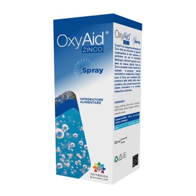 Nutrigea Oxyaid zinco spray integratore da nebulizzare 50ml Nutrigea Oxyaid zinco spray integratore da nebulizzare 50ml