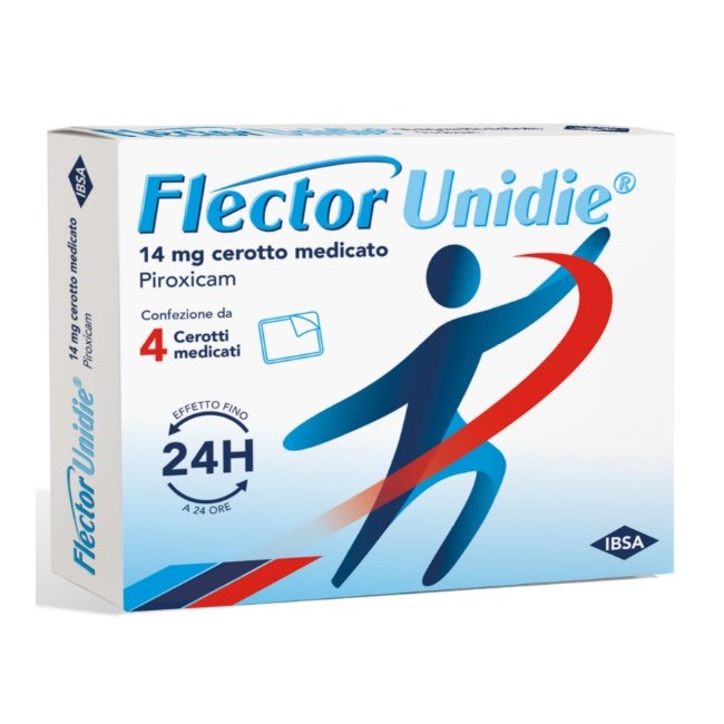 Flector unidie 4 cerotti medicati a base di piroxicam 14 mg