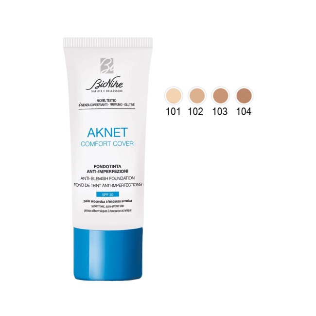 Bionike Aknet Comfort Cover Fondotinta Anti-imperfezioni 30ml Bionike Aknet Comfort Cover Fondotinta Anti-imperfezioni 30ml