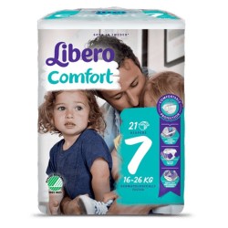 Libero Comfort 7 Pannolino Bambino 16-26kg 21 Pezzi