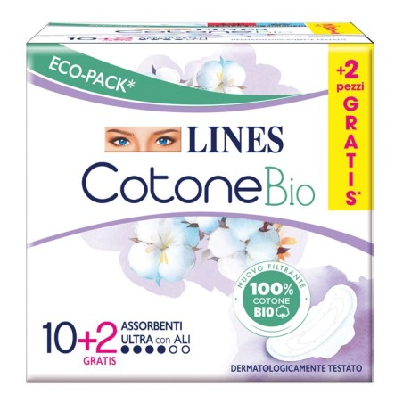 Fater Lines Cotone Bio Ultra Assorbenti Ali 10+2 Pezzi Fater Lines Cotone Bio Ultra Assorbenti Ali 10+2 Pezzi