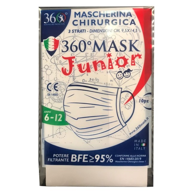 360° mask Mascherina Chirurgica Rosa Bambino 10 Pezzi 360° mask Mascherina Chirurgica Rosa Bambino 10 Pezzi