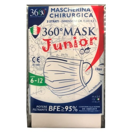 360° mask Mascherina Chirurgica Rosa Bambino 10 Pezzi 360° mask Mascherina Chirurgica Rosa Bambino 10 Pezzi
