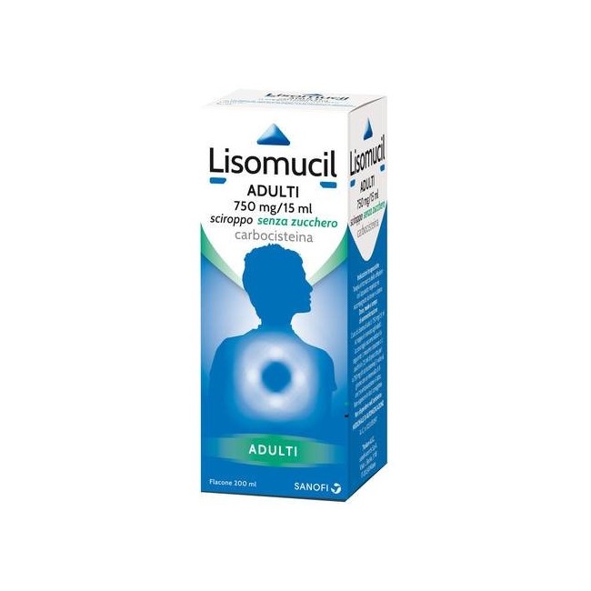 Lisomucil Sciroppo 200ml Senza Zucchero 750mg