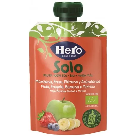 Fater Hero Solo Frutta Frullata 100% Bio Mela Banana Fragola 100 G -  Para-Farmacia Bosciaclub
