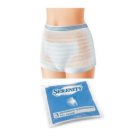 Serenity Mutandina Elastica Rettangolare A Rete Xs 3 Pezzi Serenity Mutandina Elastica Rettangolare A Rete Xs 3 Pezzi
