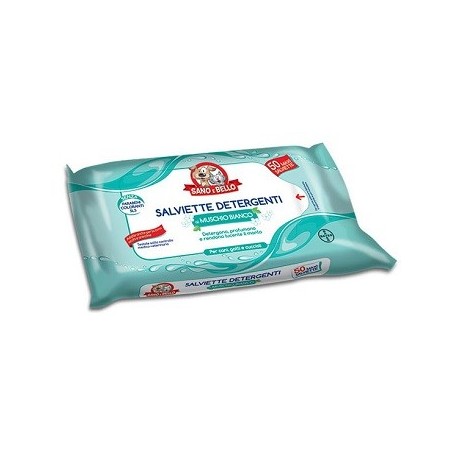 Elanco Sano E Bello Salviette Detergenti Muschio 50 Pezzi Elanco Sano E Bello Salviette Detergenti Muschio 50 Pezzi