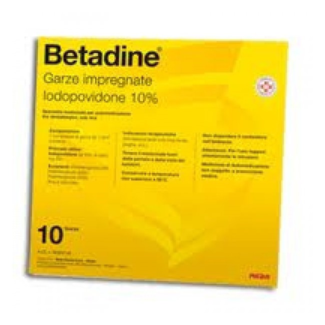 Betadine*10 Garze Impregnate 10x10 Cm