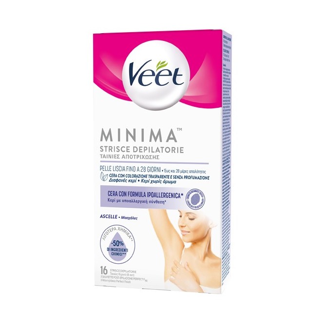 Reckitt Benckiser Veet Strisce Ascelle Ipoallergeniche 16 pezzi