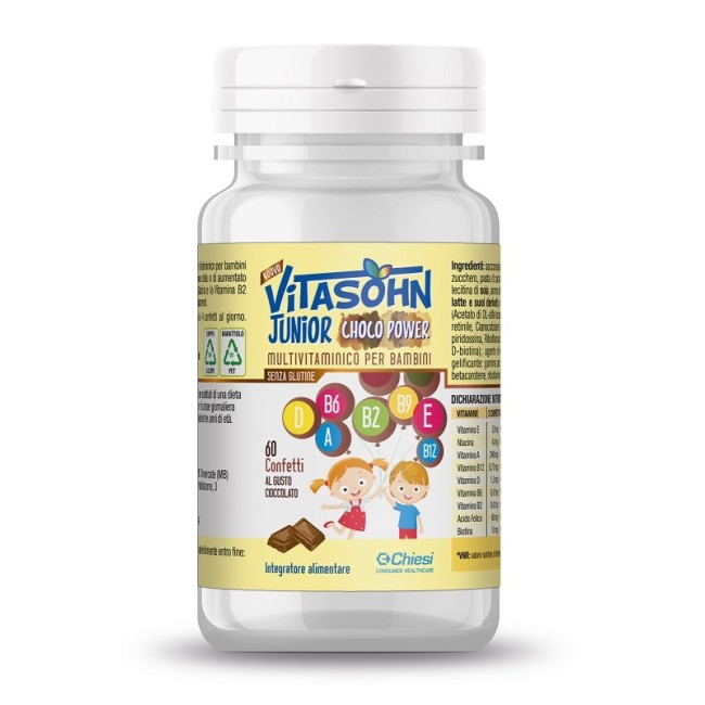 Chiesi Vitasohn Junior Choco Power integratore 60 Confetti Chiesi Vitasohn Junior Choco Power integratore 60 Confetti