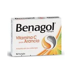 Benagol Vitamina C 16 Pastiglie Arancia per il mal di gola