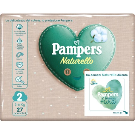 Fater Pampers Protezione Pura Naturello Mini Cp 27 Pezzi Fater Pampers Protezione Pura Naturello Mini Cp 27 Pezzi