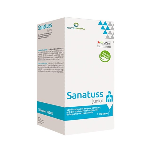 Aqua Viva Sanatuss Junior sciroppo per la tosse 200 Ml Aqua Viva Sanatuss Junior sciroppo per la tosse 200 Ml