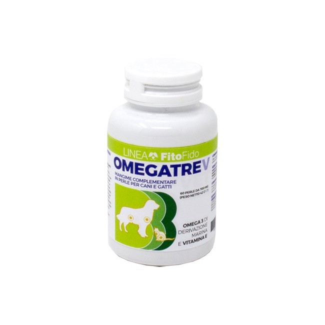 Trebifarma Omegatrev Barattolo 60 Perle per cani e gatti Trebifarma Omegatrev Barattolo 60 Perle per cani e gatti