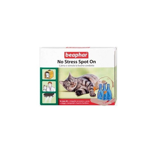Beaphar B. V. No Stress Spot On Gatto 3 Pipette 0,7 Ml Beaphar B. V. No Stress Spot On Gatto 3 Pipette 0,7 Ml