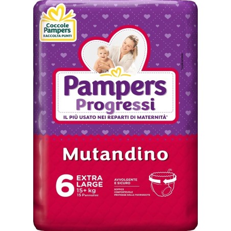 Fater Pampers Progressi Pannolini Mutandina Xl 15 Pezzi Fater Pampers Progressi Pannolini Mutandina Xl 15 Pezzi