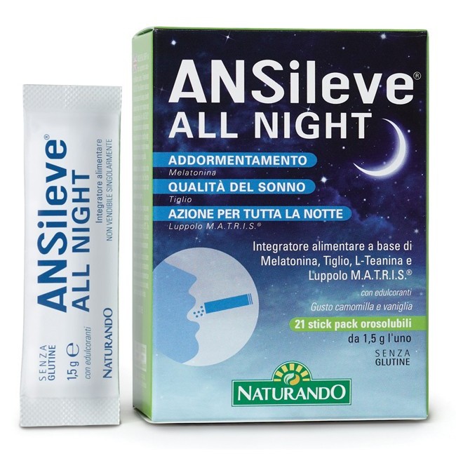 Naturando Ansileve All Night 21 Stick Pack Orosolubili Naturando Ansileve All Night 21 Stick Pack Orosolubili