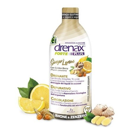 Paladin Pharma Drenax Forte Plus Ginger Lemon integratore 750 Ml