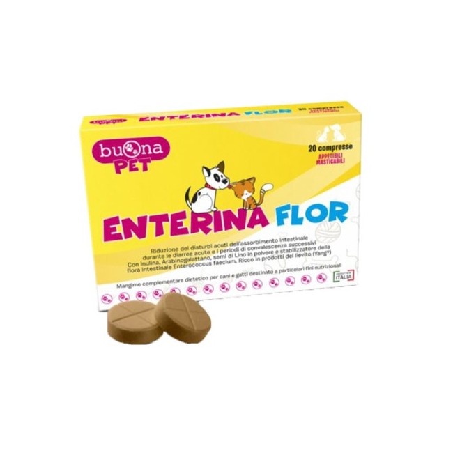 Steve Jones Enterina Flor 20 Compresse per la diarrea di cani e gatti