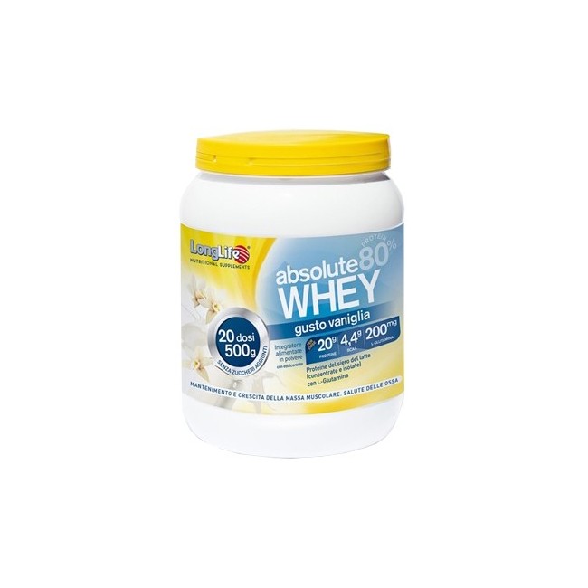 Longlife Absolute Whey Vaniglia Integratore 500 G Longlife Absolute Whey Vaniglia Integratore 500 G