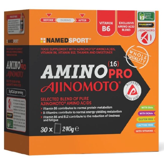 Namedsport Amino 16 Pro Ajinomoto integratore 30 Bustine Namedsport Amino 16 Pro Ajinomoto integratore 30 Bustine