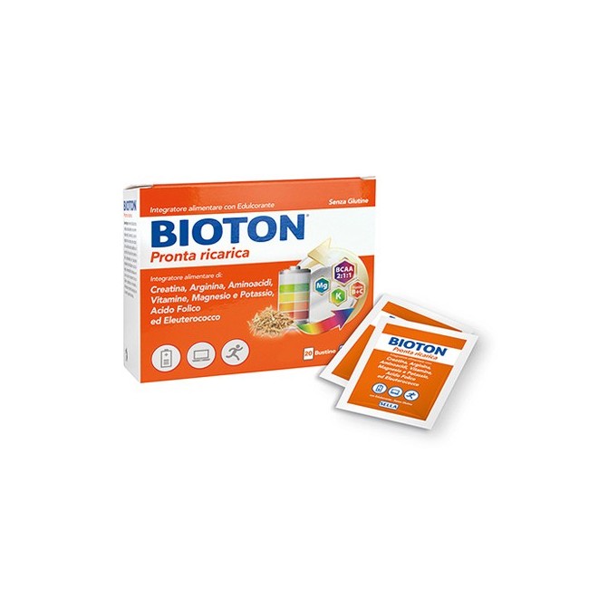 Sella Bioton Pronta Ricarica 20 bustine con creatina e arginina Sella Bioton Pronta Ricarica 20 bustine con creatina e arginina