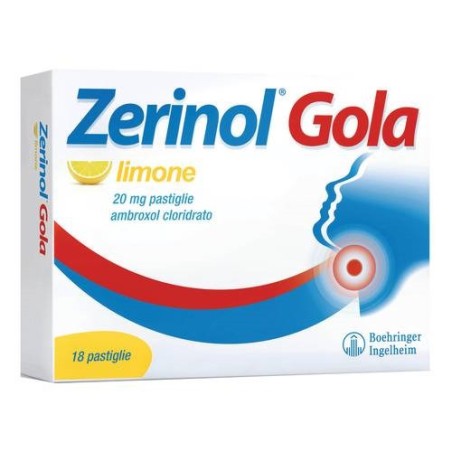Zerinol Gola Limone* 18 Pastiglie 20mg Zerinol Gola Limone* 18 Pastiglie 20mg