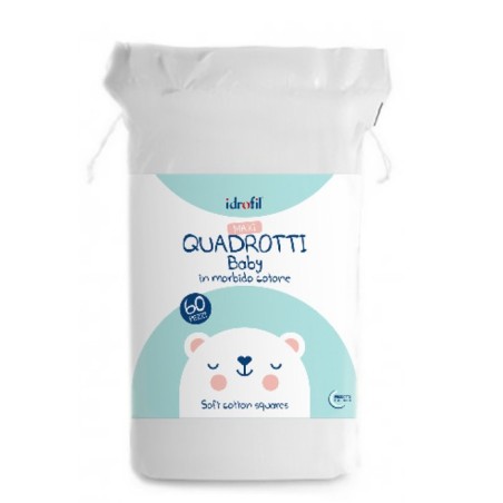 Idrofil Maxi Quadrotti Baby in morbido cotone 60 Pezzi Idrofil Maxi Quadrotti Baby in morbido cotone 60 Pezzi