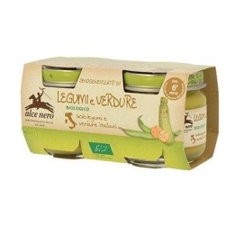 Alce Nero Omogeneizzato Legumi E Verdure Bio 2 X 80 G