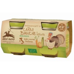 Alce nero Omogeneizzato Carni Bianche Con Verdure 2 X 80 G