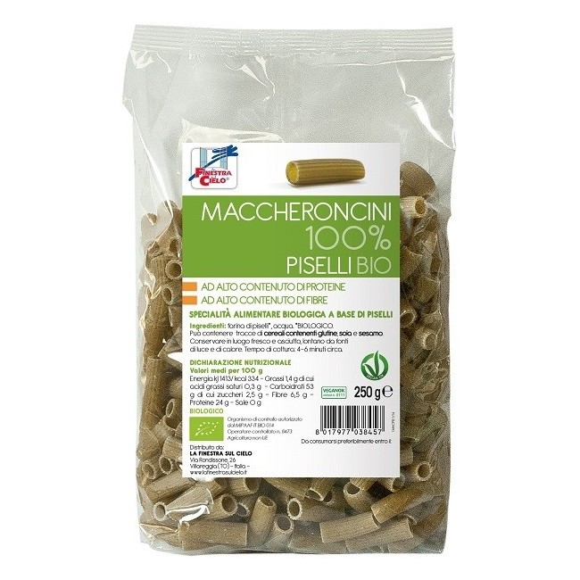Biotobio Maccheroncini Piselli 100% Bio confezione 250 gr Biotobio Maccheroncini Piselli 100% Bio confezione 250 gr