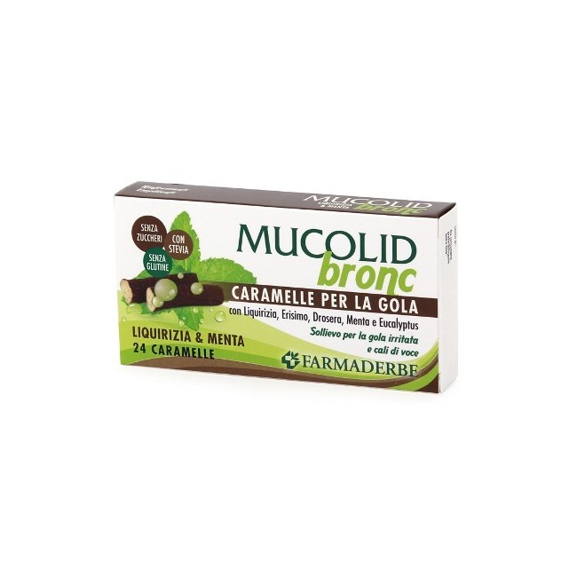 Farmaderbe Mucolid Bronc Menta Liquirizia Caramelle 70 G Farmaderbe Mucolid Bronc Menta Liquirizia Caramelle 70 G