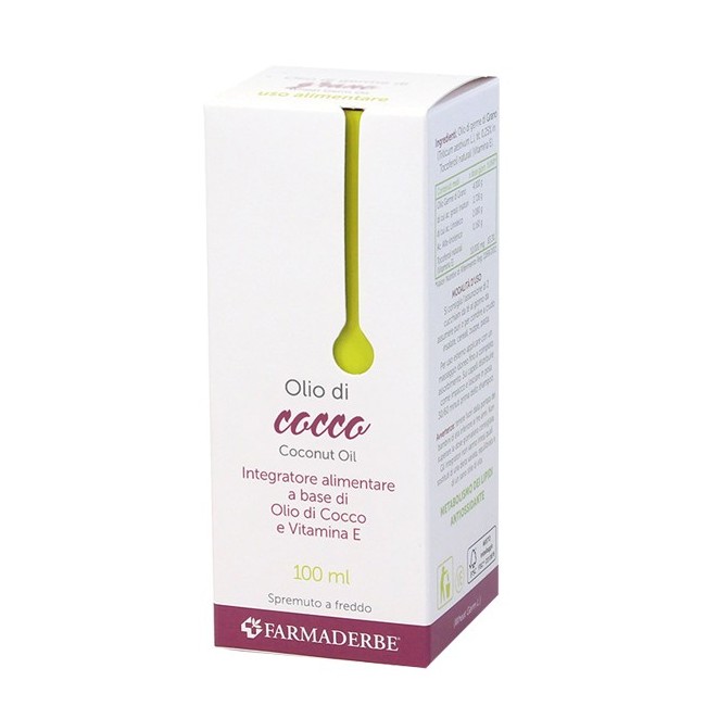 Farmaderbe Olio Cocco con vitamina E 100 Ml Farmaderbe Olio Cocco con vitamina E 100 Ml