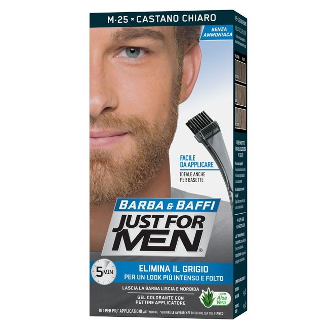 Combe Italia Just For Men Barba & Baffi M25 Castano Chiaro 51 G Combe Italia Just For Men Barba & Baffi M25 Castano Chiaro 51 G