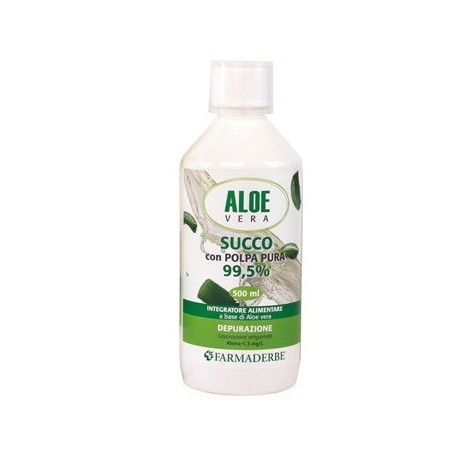 Farmaderbe Aloe Vera Succo Polpa Pura 500 Ml