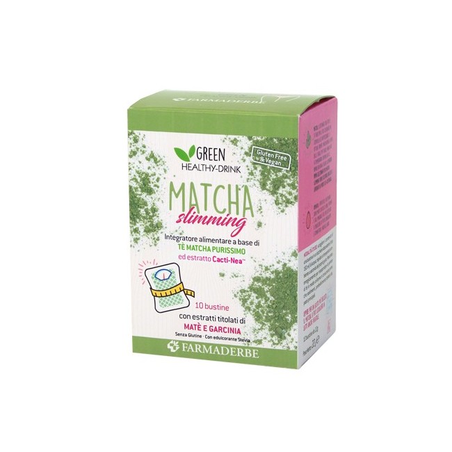 Farmaderbe Matcha Slimming integratore 10 Bustine Farmaderbe Matcha Slimming integratore 10 Bustine