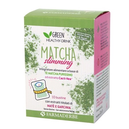 Farmaderbe Matcha Slimming integratore 10 Bustine Farmaderbe Matcha Slimming integratore 10 Bustine